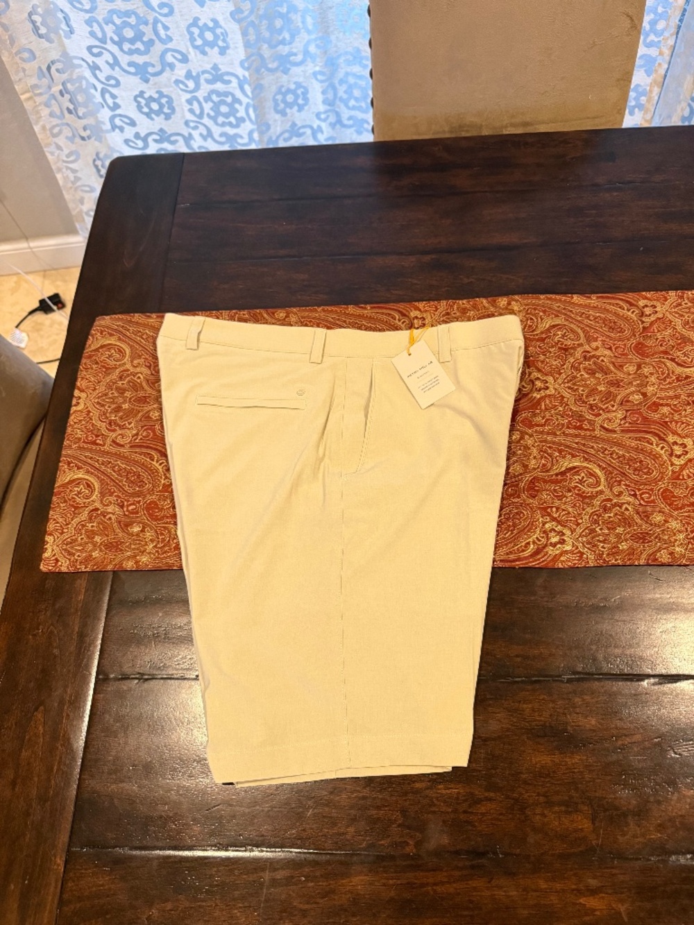 Peter Millar Men's Size 35 Sand Shackleford Hybrid Shorts $108